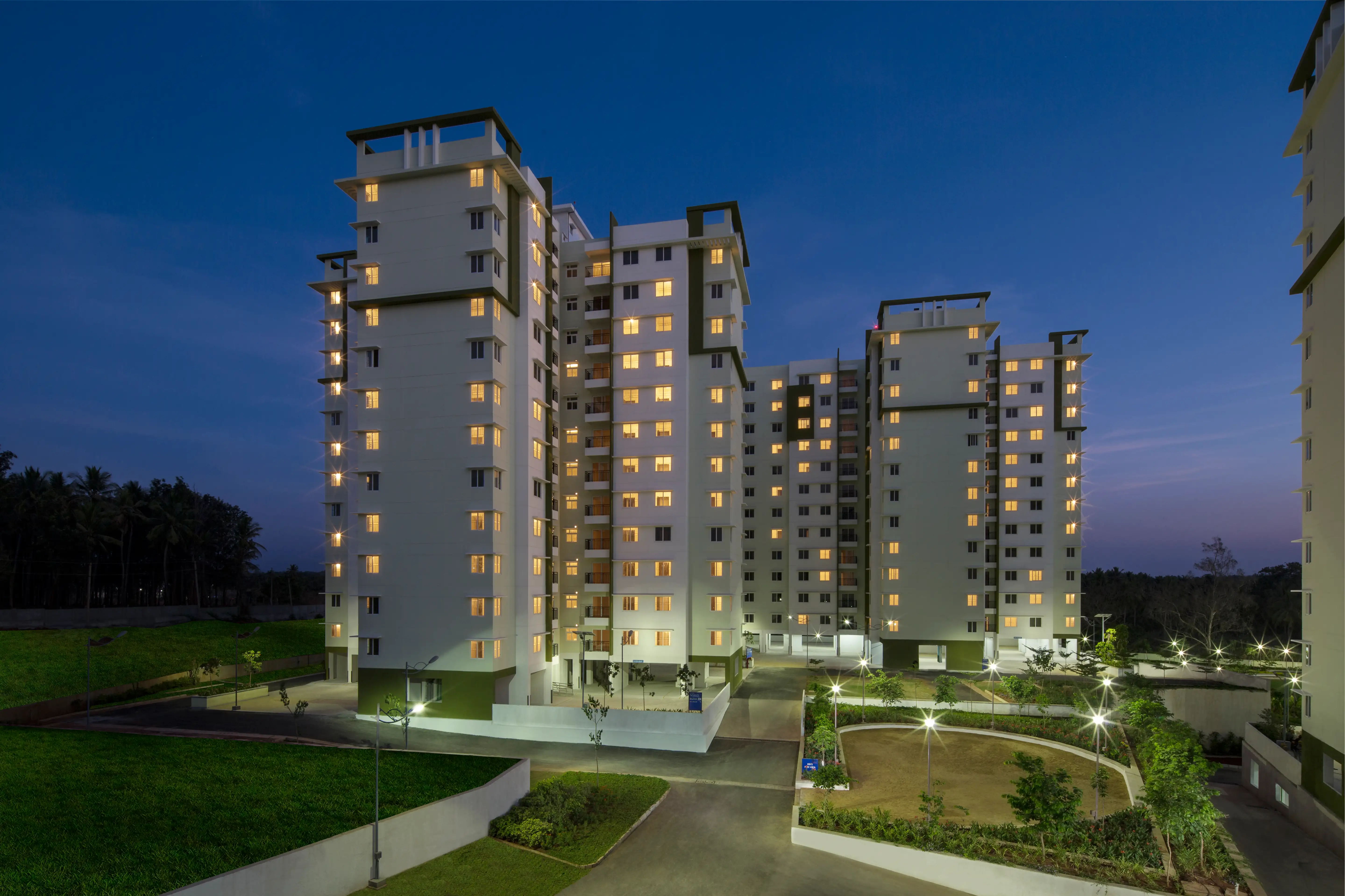 The modern facade of The Pinnacle Residences